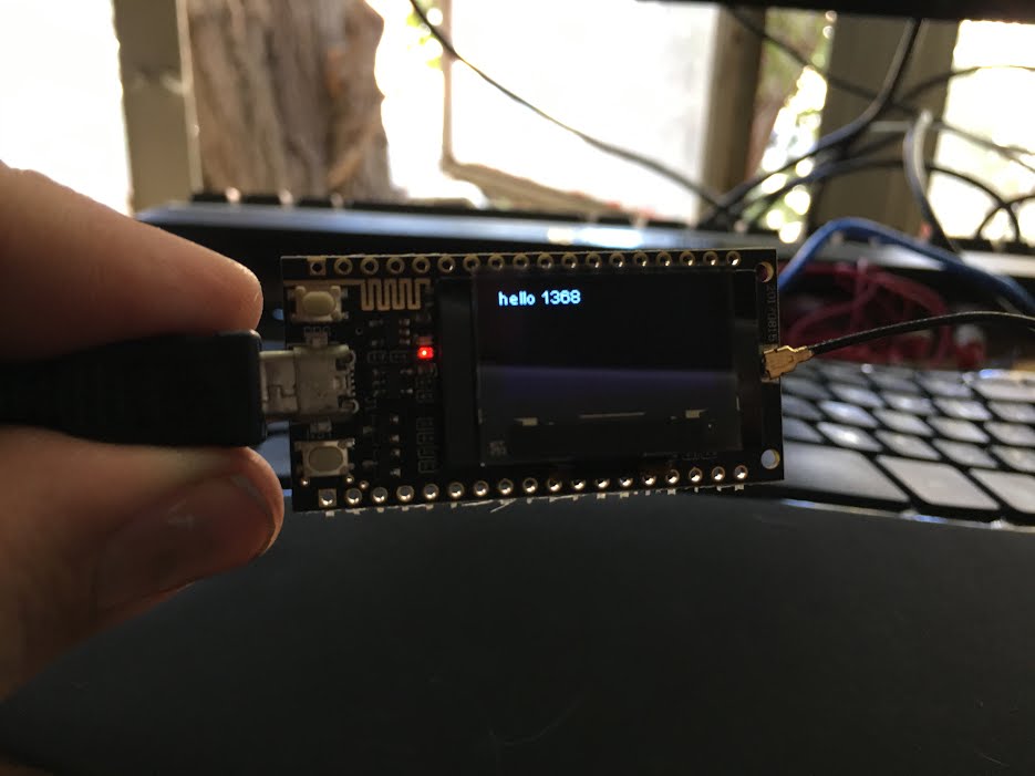 ESP32 with LoRa, wifi, BLE, and an OLED screen